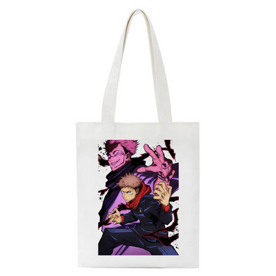 Hot Japanese Anime Jujutsu Kaisen Tote Bag Shopping Torba Harajuku Unisex Ležerna torba Shopper Torbe Na rame Platnena torba Ženska