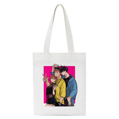 Hot Japanese Anime Jujutsu Kaisen Tote Bag Shopping Torba Harajuku Unisex Ležerna torba Shopper Torbe Na rame Platnena torba Ženska