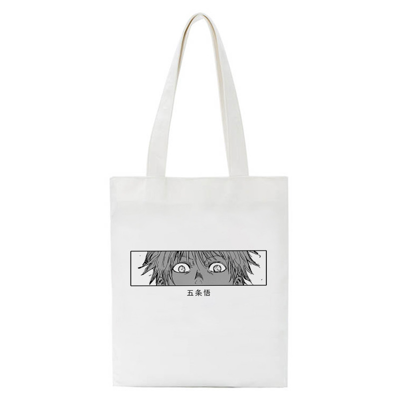 Hot Japanese Anime Jujutsu Kaisen Tote Bag Shopping Torba Harajuku Unisex Ležerna torba Shopper Torbe Na rame Platnena torba Ženska