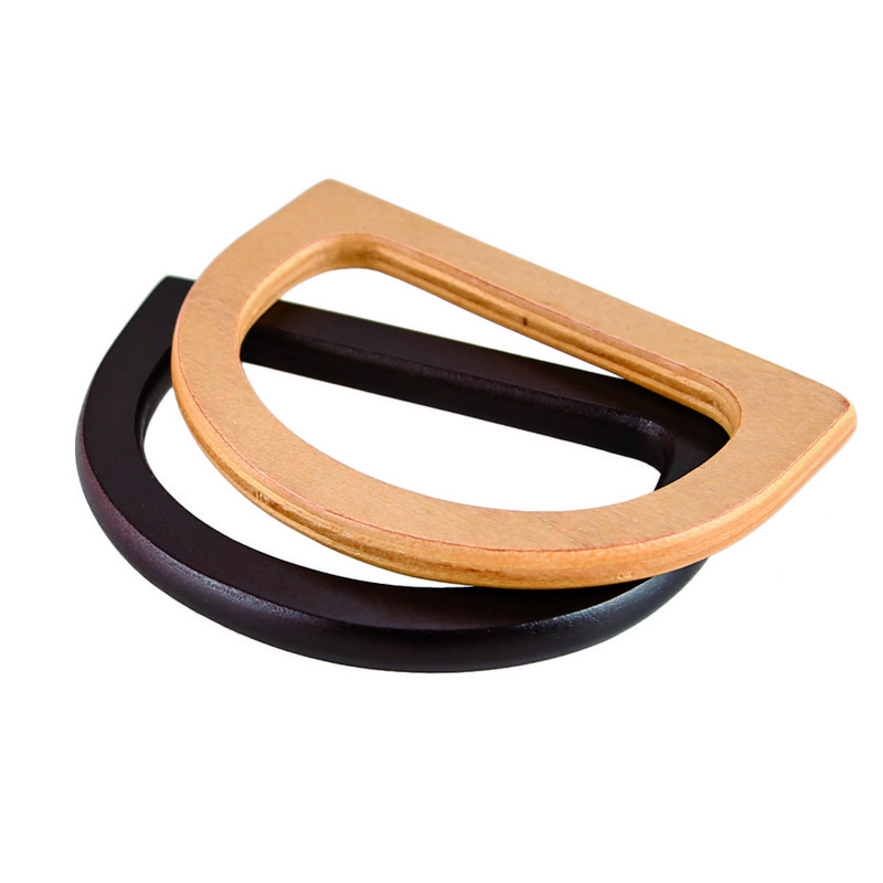 Négyzet alakú fapántok D alakú fa táska fogantyúi dekoratív barkácsolás klasszikus táskák kiegészítők kézitáska hordtáska csere készítő eszköz