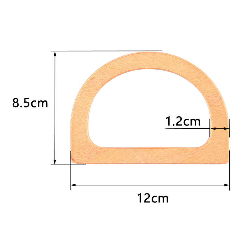 Négyzet alakú fapántok D alakú fa táska fogantyúi dekoratív barkácsolás klasszikus táskák kiegészítők kézitáska hordtáska csere készítő eszköz