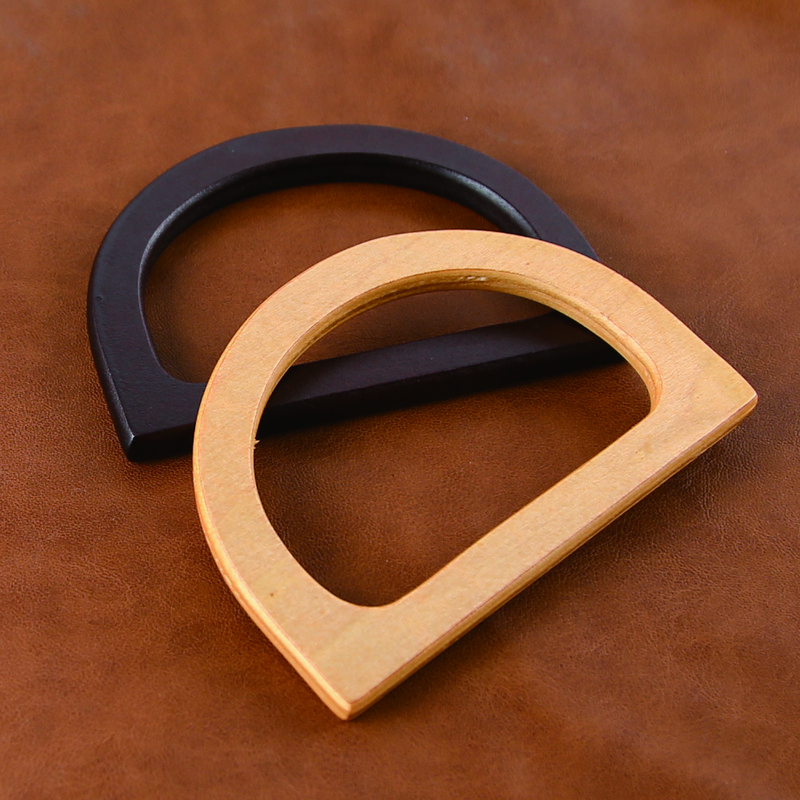 Négyzet alakú fapántok D alakú fa táska fogantyúi dekoratív barkácsolás klasszikus táskák kiegészítők kézitáska hordtáska csere készítő eszköz