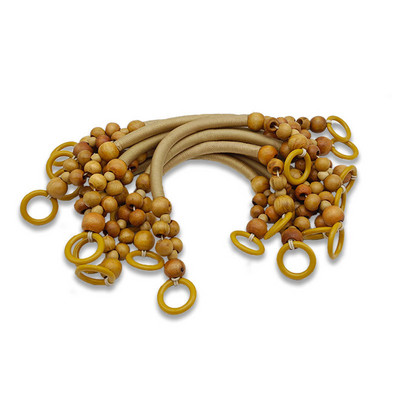 Nailonnöör puidust helmed käekoti käepideme koti tarvikud käekoti käepideme aksessuaarid puidust helmest käekoti käepide Retro punutud isetegemine