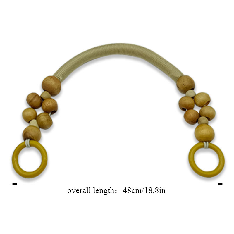 Nailonnöör puidust helmed käekoti käepideme koti tarvikud käekoti käepideme aksessuaarid puidust helmest käekoti käepide Retro punutud isetegemine