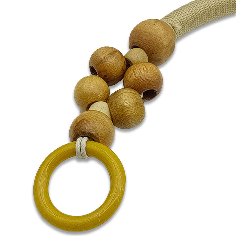 Nailonnöör puidust helmed käekoti käepideme koti tarvikud käekoti käepideme aksessuaarid puidust helmest käekoti käepide Retro punutud isetegemine