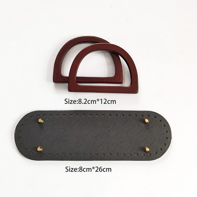 Kézzel készített kézitáska vállpántos szőtt táskakészlet PU bőr táska alja fogantyútartozékokkal barkácstáska hátizsákhoz