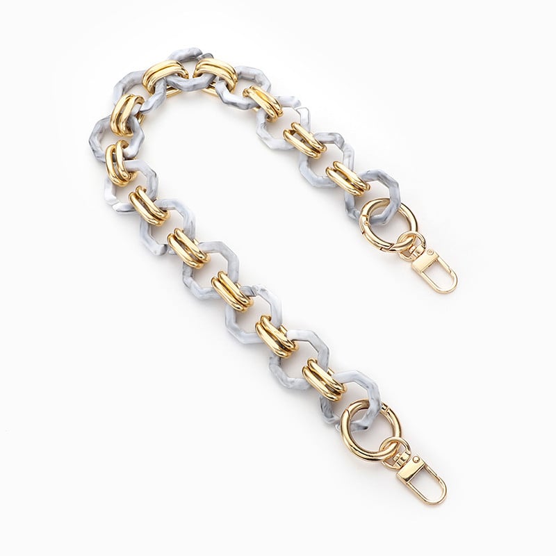 Vintage akrilgyanta lánc nyolcszögletű csattal kézitáska pántos táska kiegészítők női táska dekorációs pánt vállpánt 40-80 cm