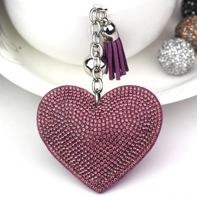 Korejski kreativni dijamantni kožni privjesak u obliku srca breskve, modni privjesak s resicama, torbica, privjesak za ključeve, luksuzna torba, dodaci za privjesak