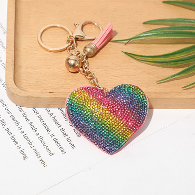 Korejski kreativni dijamantni kožni privjesak u obliku srca breskve, modni privjesak s resicama, torbica, privjesak za ključeve, luksuzna torba, dodaci za privjesak