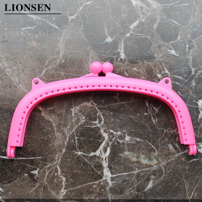 LIONSEN 16cm Arc Πλαστική λαβή πλαισίου για τσάντα συμπλέκτη Αξεσουάρ τσάντας κατασκευής Kiss Clasp Lock 10 χρωμάτων