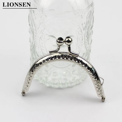 LIONSEN 8,5 cm diamantové korálky strieborné kovové rukoväte na kabelku, rám na kabelku, príslušenstvo na výrobu spony, 8 farieb