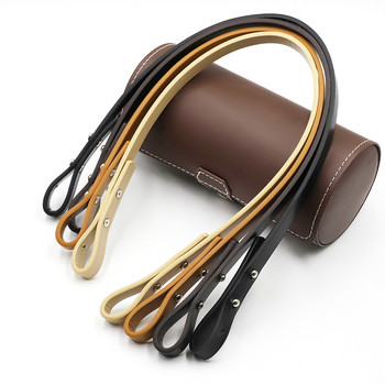 Kzfashions PU Δερμάτινη τσάντα λουράκι ώμου για κουβά Καφέ μαύρο λουράκι ώμου για αξεσουάρ υφασμένη τσάντα DIY
