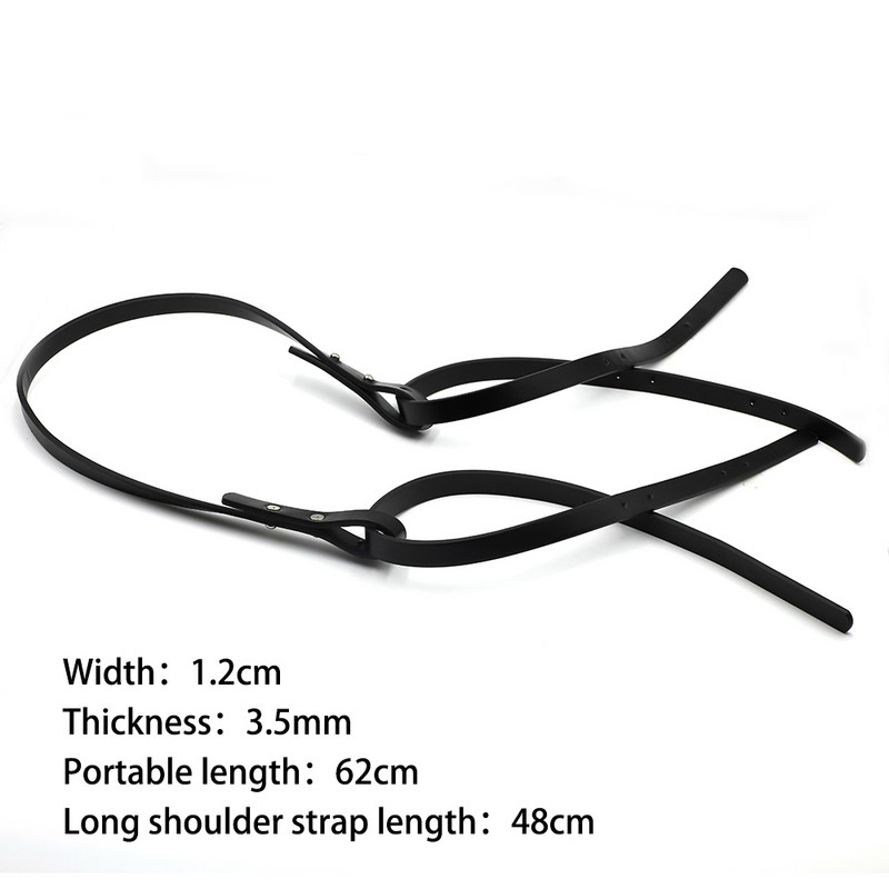 Kzfashions PU kožna torba Naramenica za kantu Smeđa crna naramenica za DIY pletenu torbu Dodaci