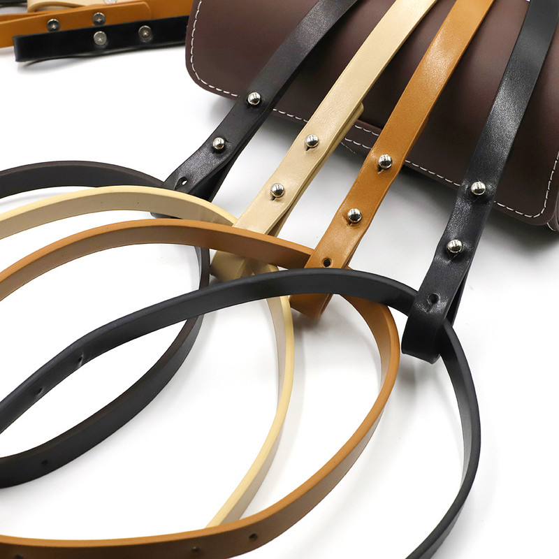 Kzfashions PU kožna torba Naramenica za kantu Smeđa crna naramenica za DIY pletenu torbu Dodaci