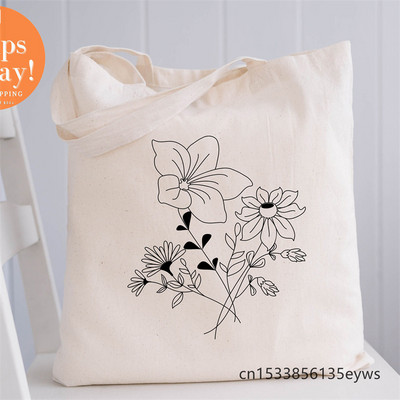 Hocus Pocus Graphic Hipster Cartoon Print Shopping Tote Torbe Paketi za djevojčice Ručna torba