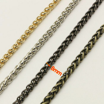 Heavy Bag Chain - Gold, Silver, Gun Black, Brusehd Bronze 8mm Μεταλλική Ανταλλακτική Αλυσίδα Ώμου για Λαβές Τσάντας, Ιμάντες