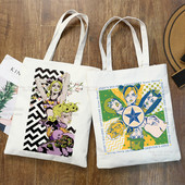 JoJo Bizarre Adventure kandekott Unisex lõuendist kotid ostukotid trükitud vabaaja JOJOS Kujo Jolyne kokkupandav õlakott