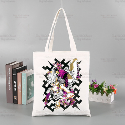 JoJo Bizarre Adventure kandekott Unisex lõuendist kotid ostukotid trükitud vabaaja JOJOS Kujo Jolyne kokkupandav õlakott