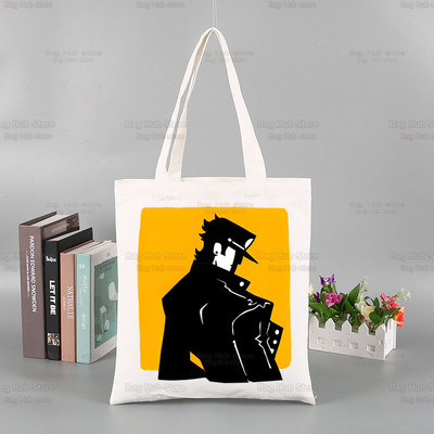 JoJo Bizarre Adventure kandekott Unisex lõuendist kotid ostukotid trükitud vabaaja JOJOS Kujo Jolyne kokkupandav õlakott