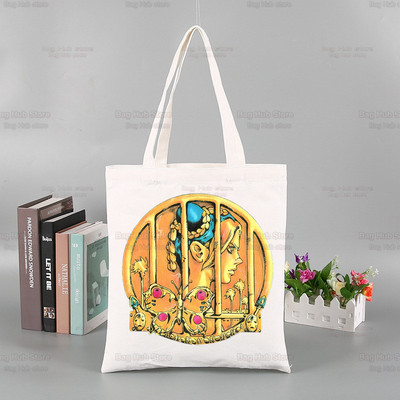 JoJo Bizarre Adventure kandekott Unisex lõuendist kotid ostukotid trükitud vabaaja JOJOS Kujo Jolyne kokkupandav õlakott