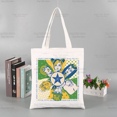 JoJo Bizarre Adventure kandekott Unisex lõuendist kotid ostukotid trükitud vabaaja JOJOS Kujo Jolyne kokkupandav õlakott