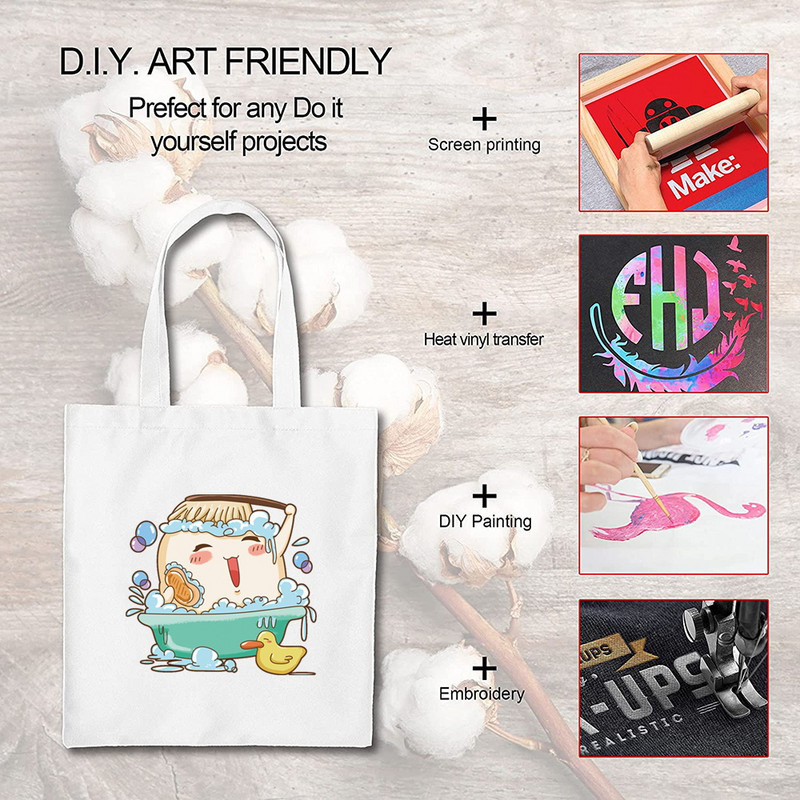 Shopper Sklopiva torba za višekratnu upotrebu, slatka torba za trgovinu namirnicama, prijenosna torba za rame velikog kapaciteta, ekološka torba u Harajuku stilu s otisnutim zubima