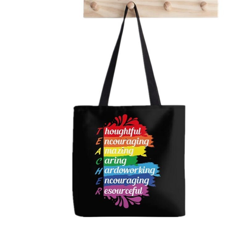 Rechizite Profesor cunoștințe despre plante Geantă de tote imprimată femei Harajuku Cumpărător Geantă amuzantă Cumpărături de umăr Geanta de pânză pentru doamnă