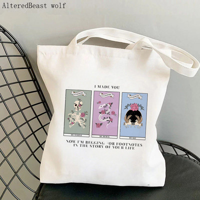 Női vásárlótáska THE RAINBOW Modern Tarot Card Bag Harajuku Shopping Canvas Shopper Bag lány kézitáska Vállas női táska