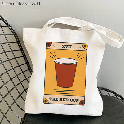 Női vásárlótáska THE RAINBOW Modern Tarot Card Bag Harajuku Shopping Canvas Shopper Bag lány kézitáska Vállas női táska