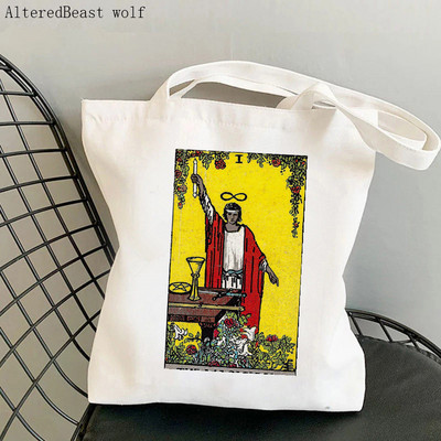 Női vásárlótáska THE RAINBOW Modern Tarot Card Bag Harajuku Shopping Canvas Shopper Bag lány kézitáska Vállas női táska
