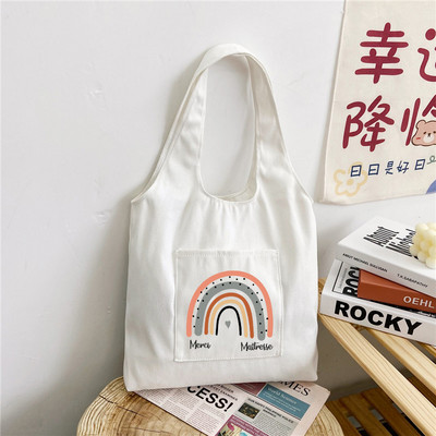 Aitäh Mistress Prindikott Naiste ostude õlakott Lõuendikotid Naiste ökoloogiline korduvkasutatav ostukäekott Parim kingitus õpetajale