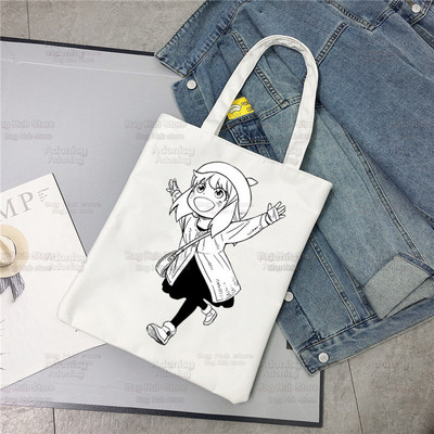 Spiegu x Ģimene Anya Smug Tote Bag Unisex Audekla somas Anime Anya Forger Iepirkumu somas Apdrukāta Ikdienas plecu soma Saliekama
