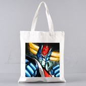 Goldorak Mazinger Z Ιαπωνικό ρομπότ Anime Τσάντα αγορών Παντοπωλείο Shopping Tote Bag Shopping Επαναχρησιμοποιήσιμη Bolsa Compra Sacolas