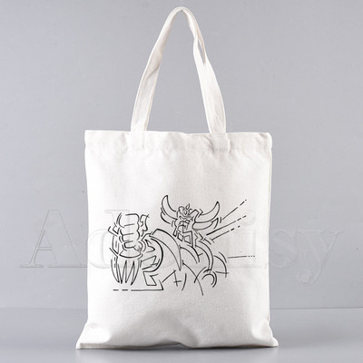 Goldorak Mazinger Z Ιαπωνικό ρομπότ Anime Τσάντα αγορών Παντοπωλείο Shopping Tote Bag Shopping Επαναχρησιμοποιήσιμη Bolsa Compra Sacolas