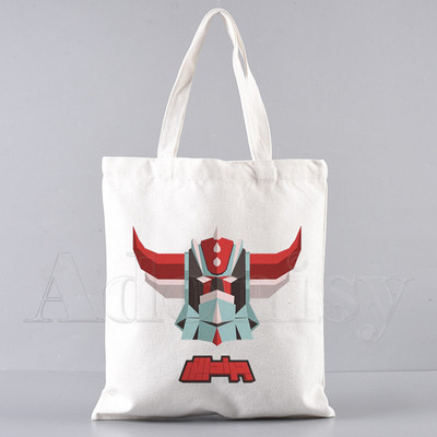 Goldorak Mazinger Z Ιαπωνικό ρομπότ Anime Τσάντα αγορών Παντοπωλείο Shopping Tote Bag Shopping Επαναχρησιμοποιήσιμη Bolsa Compra Sacolas