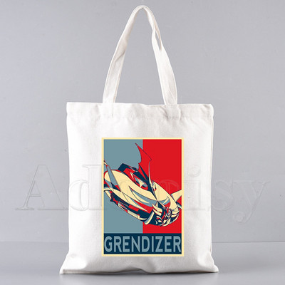 Goldorak Mazinger Z Ιαπωνικό ρομπότ Anime Τσάντα αγορών Παντοπωλείο Shopping Tote Bag Shopping Επαναχρησιμοποιήσιμη Bolsa Compra Sacolas