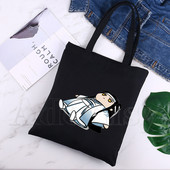 Mo Dao Zu Shi Print Canvas Tote Μαύρες τσάντες Harajuku Casual Γυναικείες τσάντες ώμου Tote Eco Shopper