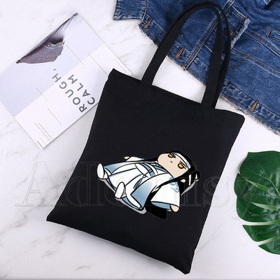 Mo Dao Zu Shi Print Canvas Tote Black Bags Harajuku Casual Női Tote Eco Shopper válltáskák
