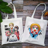 Anime táska SPY FAMILY Bevásárlótáskák Vászon táskák Női Kawaii Anya Shopper Bag bevásárlótáska Spy X Family Shopee Shop