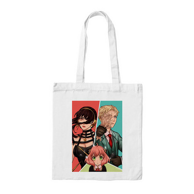 Anime táska SPY FAMILY Bevásárlótáskák Vászon táskák Női Kawaii Anya Shopper Bag bevásárlótáska Spy X Family Shopee Shop
