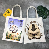 Avatar The Last Airbender Torba za višekratnu kupovinu Ženska platnena Anime Voda Zemlja Vatra Zrak Torbe Eko torba Shopper Torbe za rame