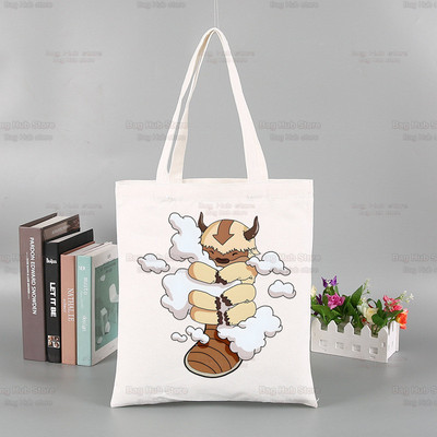 Avatar The Last Airbender Torba za višekratnu kupovinu Ženska platnena Anime Voda Zemlja Vatra Zrak Torbe Eko torba Shopper Torbe za rame