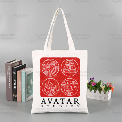 Avatar The Last Airbender Torba za višekratnu kupovinu Ženska platnena Anime Voda Zemlja Vatra Zrak Torbe Eko torba Shopper Torbe za rame
