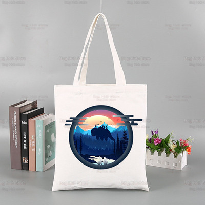 Avatar The Last Airbender Torba za višekratnu kupovinu Ženska platnena Anime Voda Zemlja Vatra Zrak Torbe Eko torba Shopper Torbe za rame