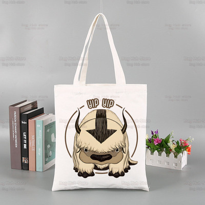 Avatar The Last Airbender Torba za višekratnu kupovinu Ženska platnena Anime Voda Zemlja Vatra Zrak Torbe Eko torba Shopper Torbe za rame