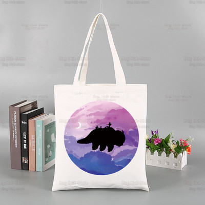 Avatar The Last Airbender Torba za višekratnu kupovinu Ženska platnena Anime Voda Zemlja Vatra Zrak Torbe Eko torba Shopper Torbe za rame