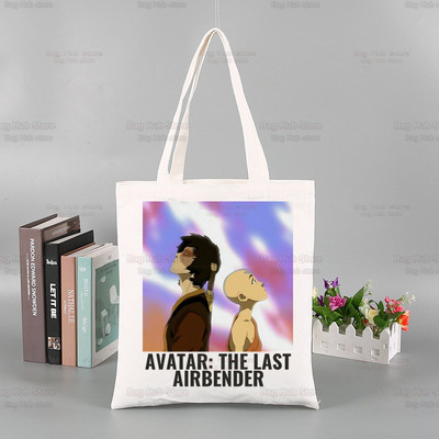 Avatar The Last Airbender Torba za višekratnu kupovinu Ženska platnena Anime Voda Zemlja Vatra Zrak Torbe Eko torba Shopper Torbe za rame