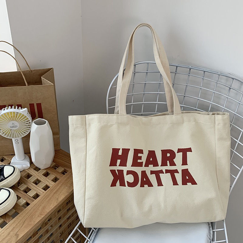 Női táska vásárló leveles kézitáskák állítható cipzáras nyomat Harajuku koreai esztétikus vászon nagy kapacitású hordtáskák váll