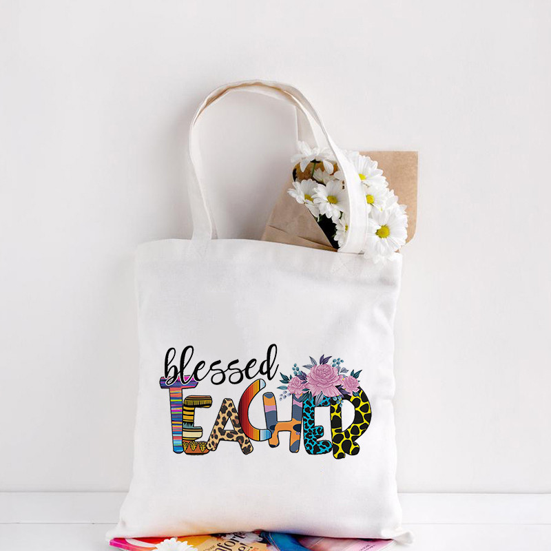 Ženska platnena torba na rame poklon za učitelja Velika ručna torba Ženska višekratna torba za plažu Ženska torba za kupovinu namirnica