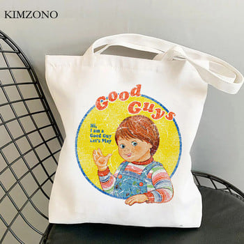 Τσάντα για ψώνια Chucky shopper tote βαμβακερή τσάντα γιούτας τσάντα για ψώνια bolsas επαναχρησιμοποιήσιμες πτυσσόμενες τσάντες cabas custom